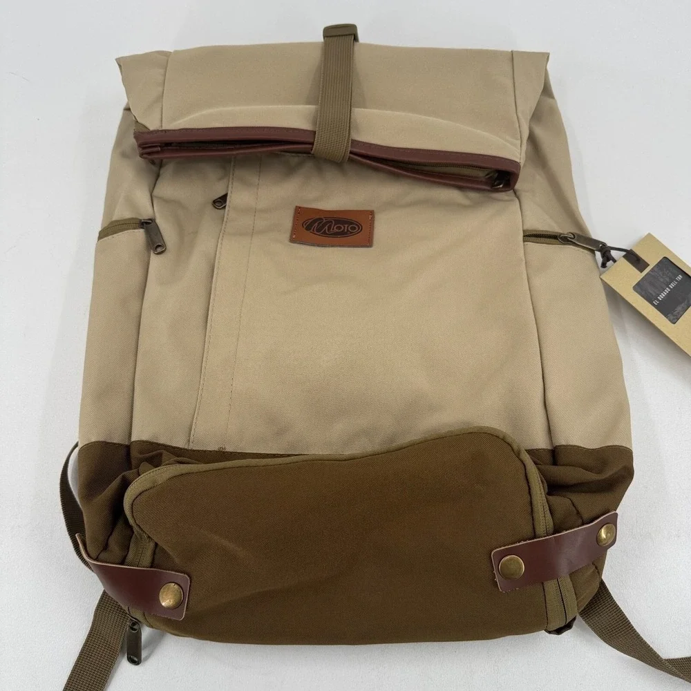 NEW Origuadio El Dorado Roll Top Brown Hiking Pack Backpack